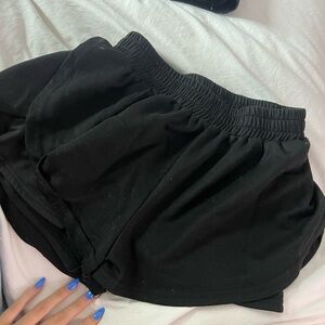 Black athletic shorts